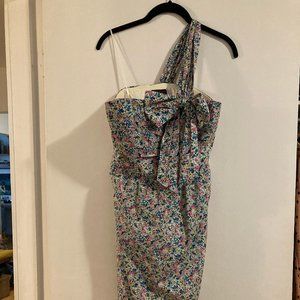 J. Crew X Liberty of London One Shoulder Tea Dress